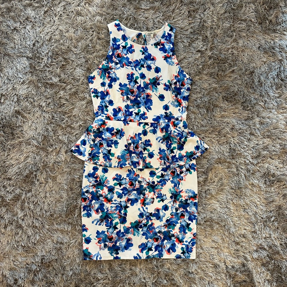 Floral Sleeveless Peplum Dress - Charlotte Russe